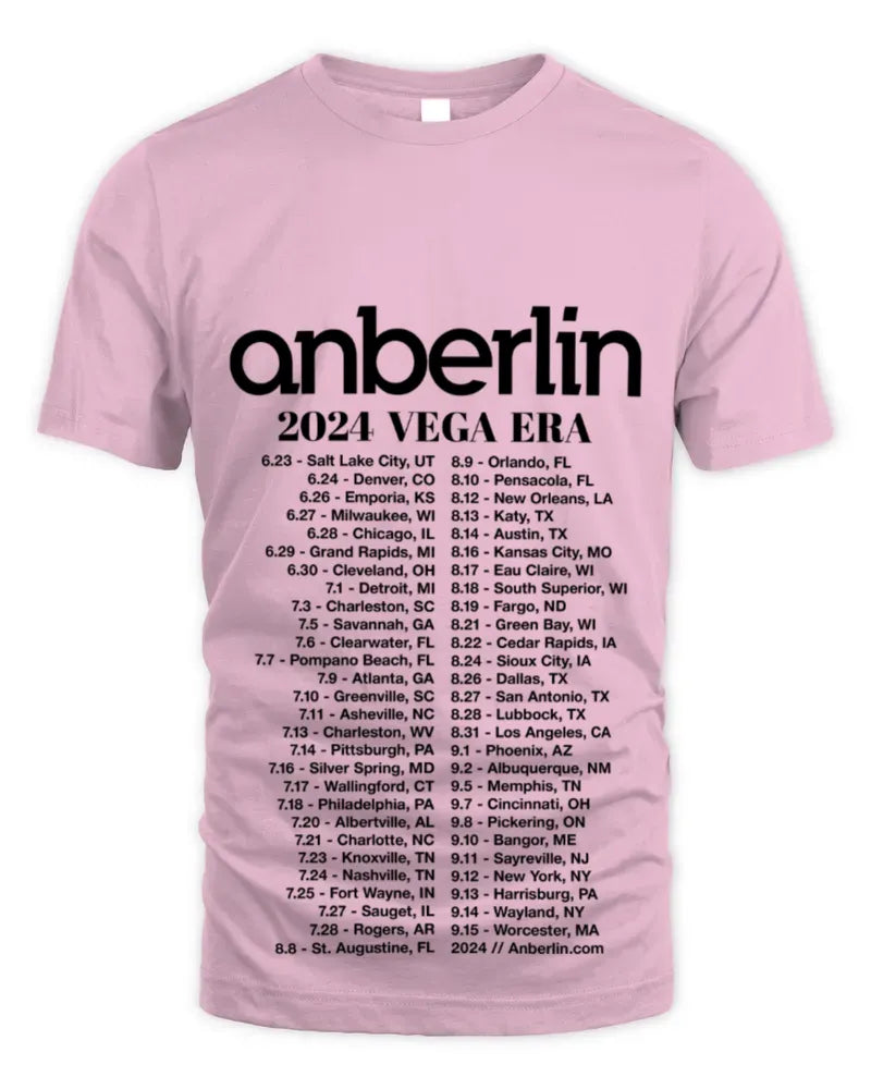 Anberlin Merch Anberlin Vega 2024 Tour Shirt