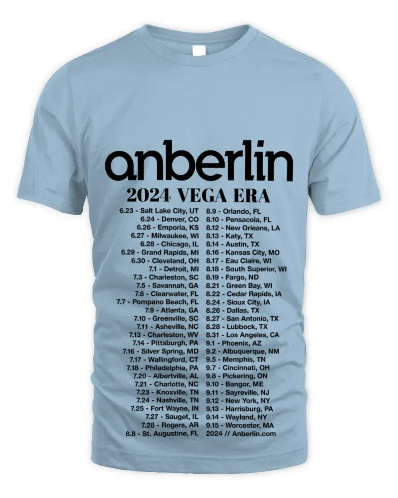Anberlin Merch Anberlin Vega 2024 Tour Shirt