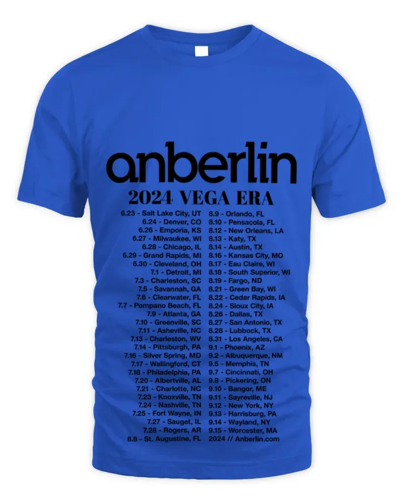Anberlin Merch Anberlin Vega 2024 Tour Shirt