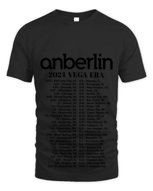 Anberlin Merch Anberlin Vega 2024 Tour Shirt