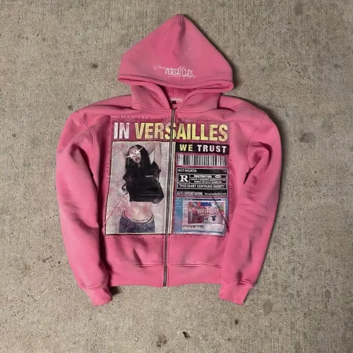 Retro Fashion Printed Pattern Hoodie Y2k Gothic Street Clothing Men and Women Loose Casual Sportswear k pop clothes